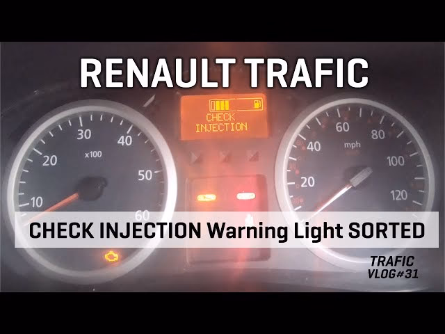 How do I fix the 'check injection system' warning light?