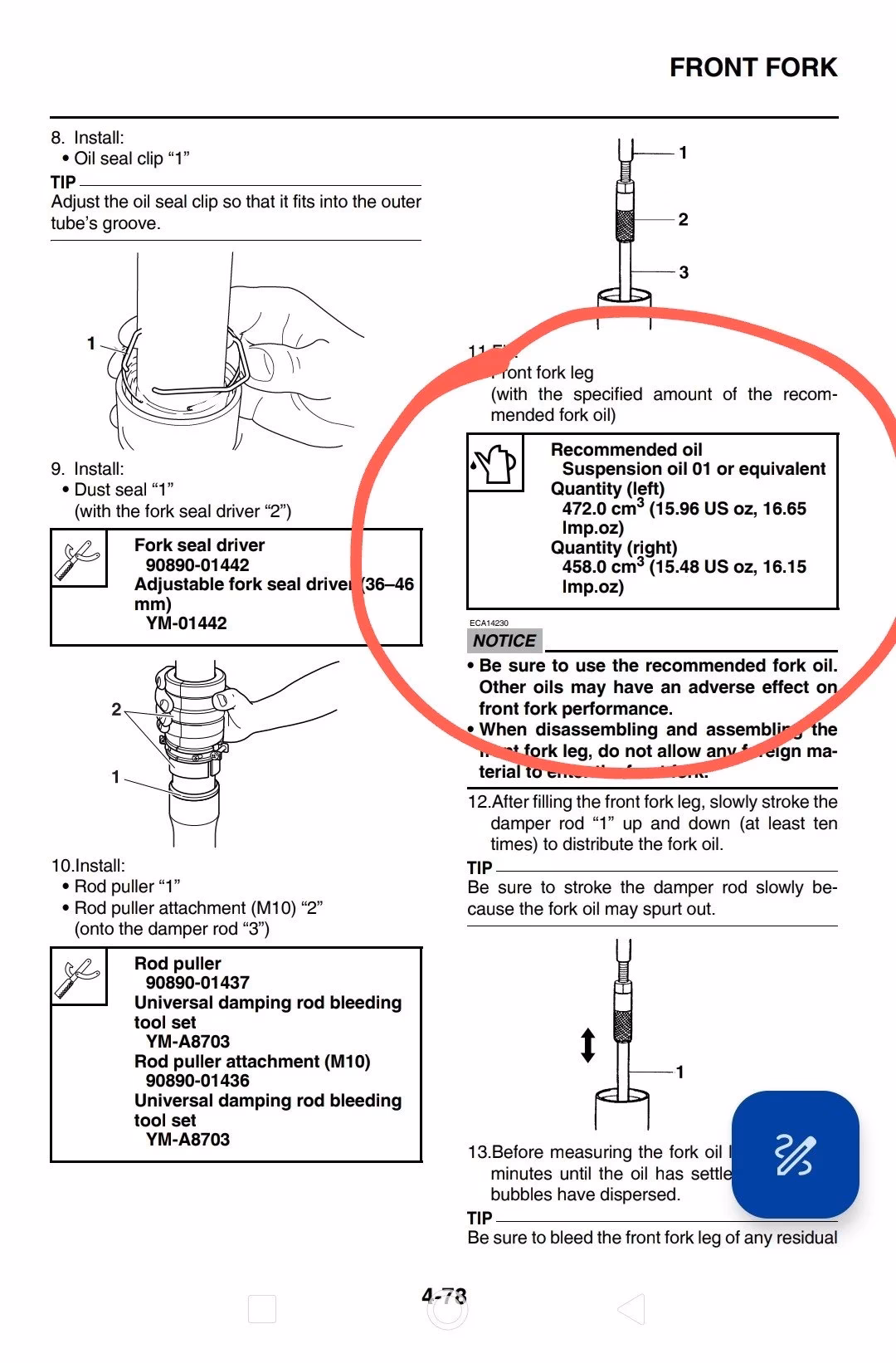 How do you remove oil from a fork?