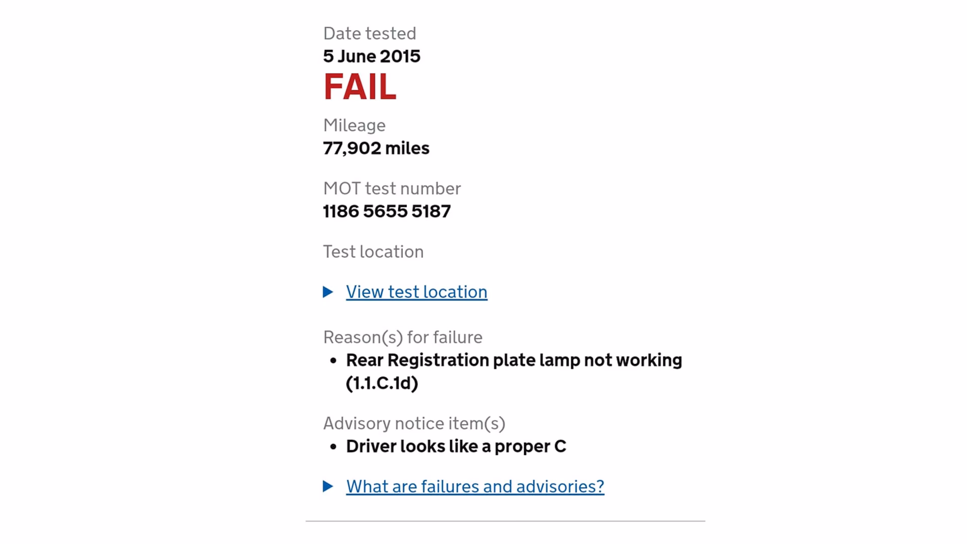 Can I take action against an MOT centre?