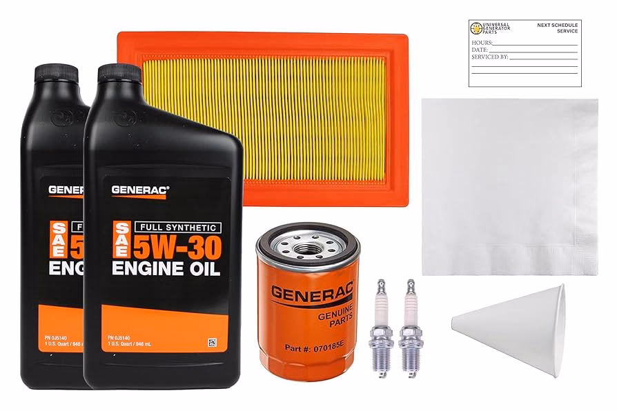 Does a Generac generator kit include engine oil?