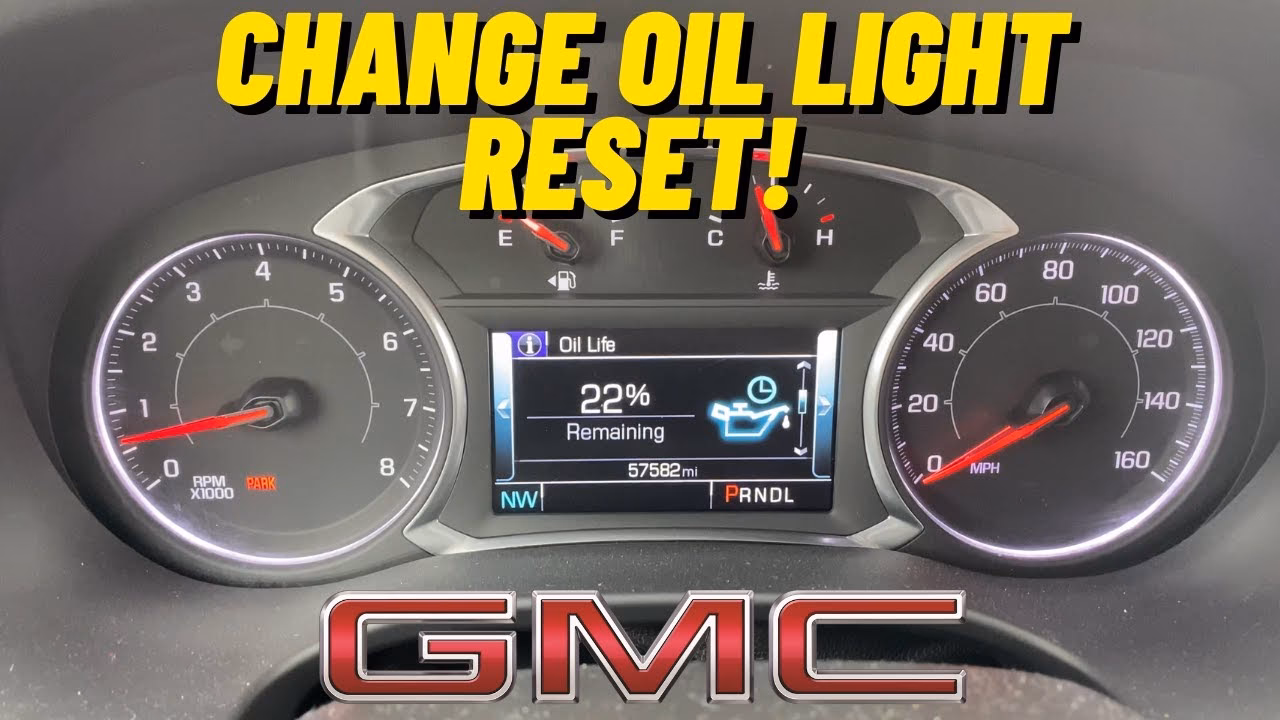 What does the 2002 GMC change oil light mean?