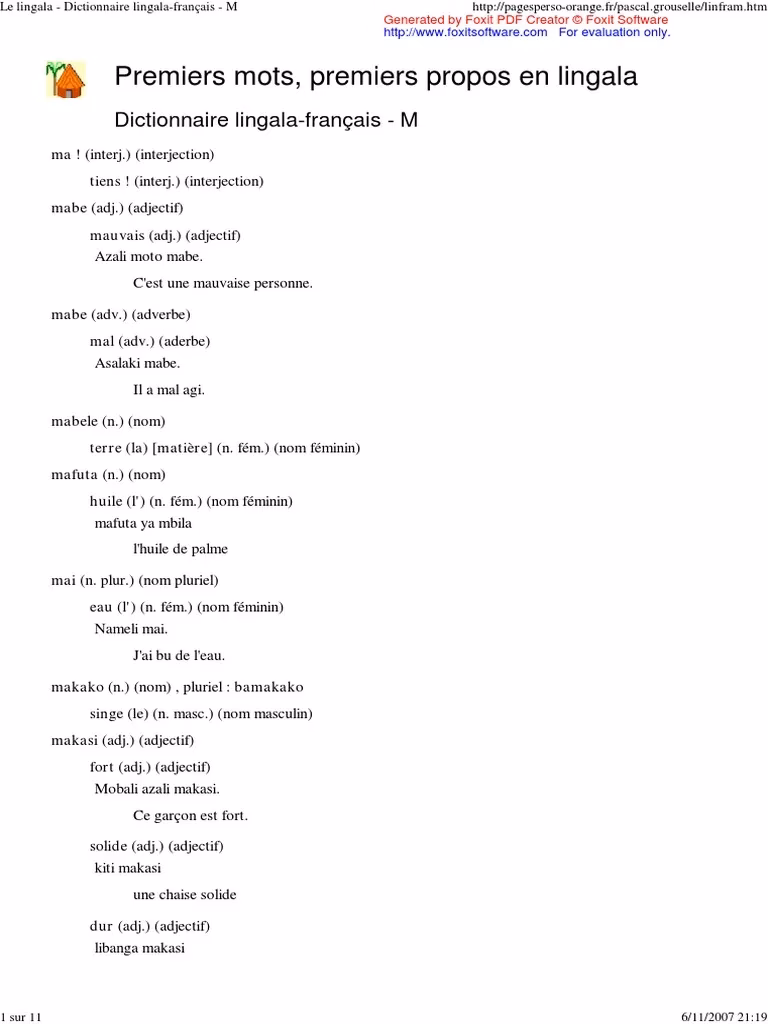 Qu'est-ce que le traducteur français-lingala peut traduire ?