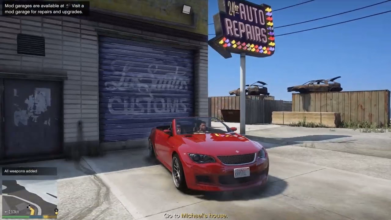 Does the car repair shop work if I can't finish the story mission?