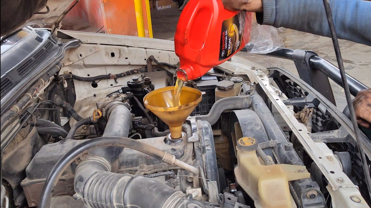 How do you change oil on a Toyota Hilux?