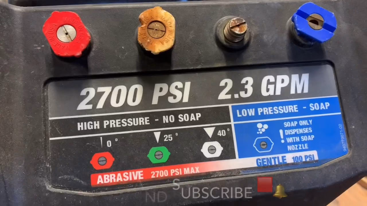 How many PSI is a Homelite pressure washer pump?
