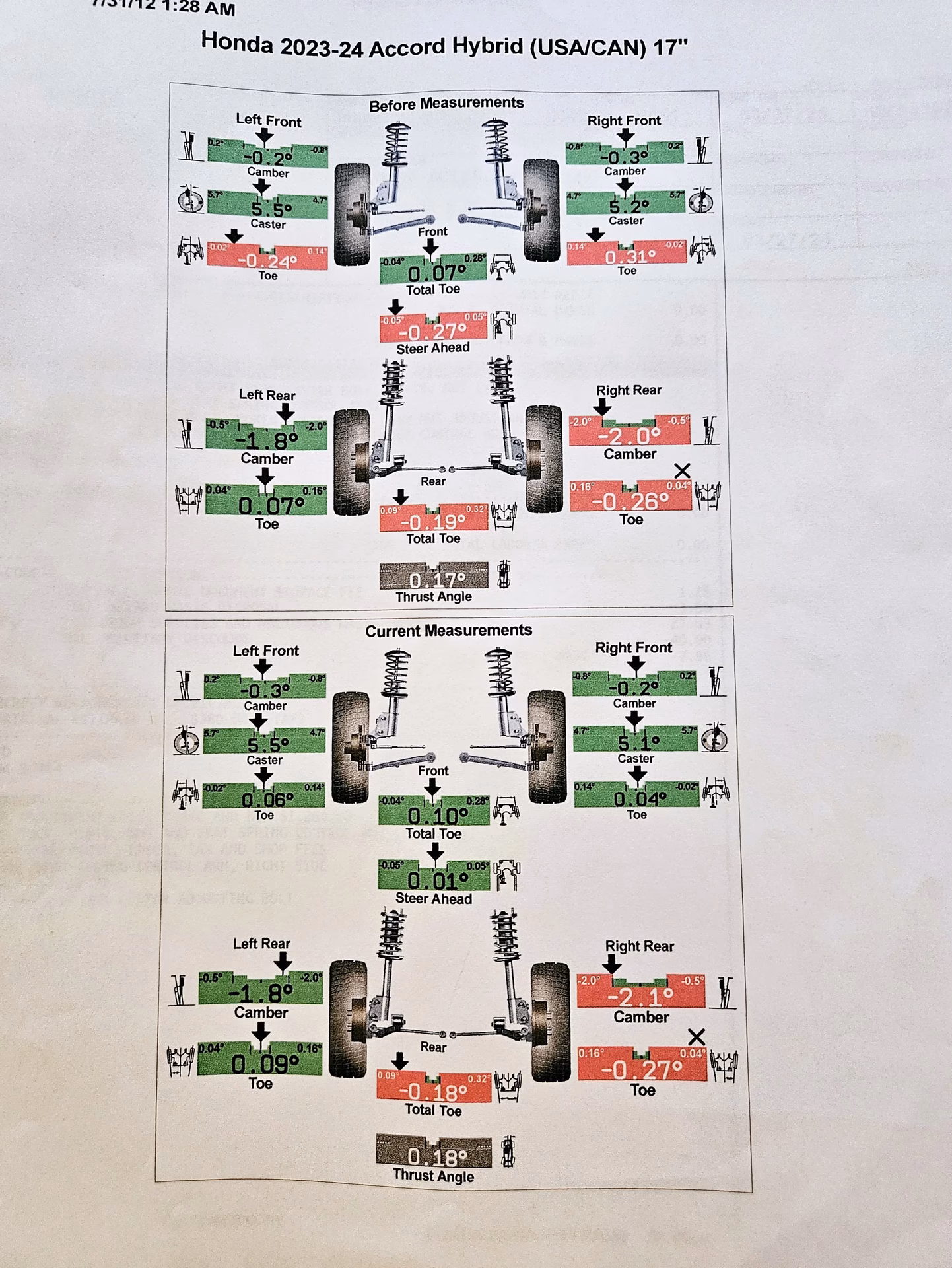 How do you adjust rear wheels on a Honda Accord?