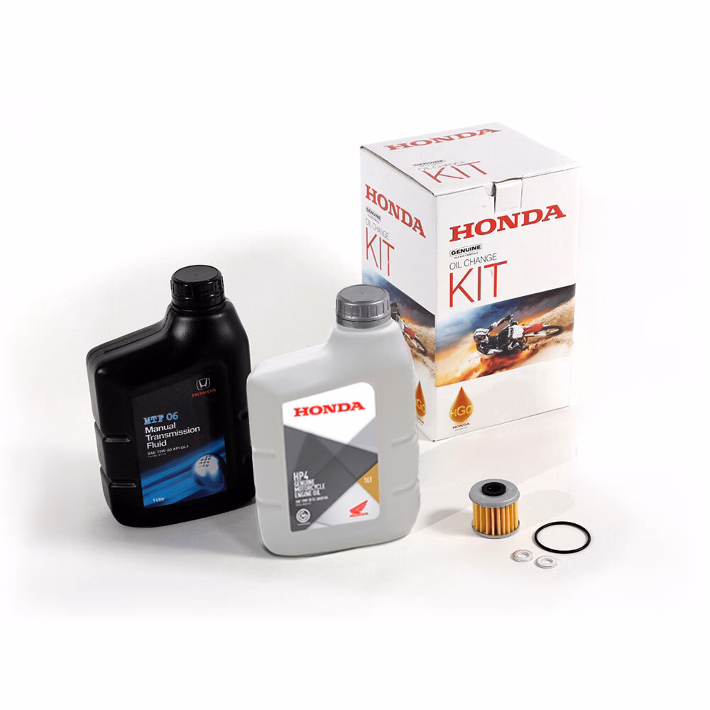 How do you remove oil from a Honda CRF?