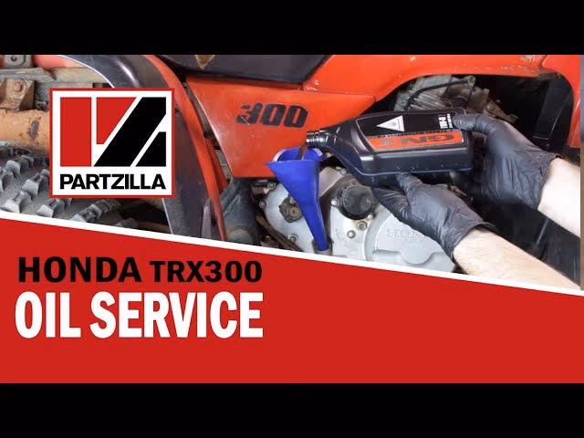 How much oil does a Honda TRX300 require?