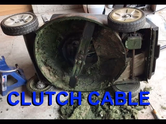 When should I replace the clutch cable on my lawn mower?