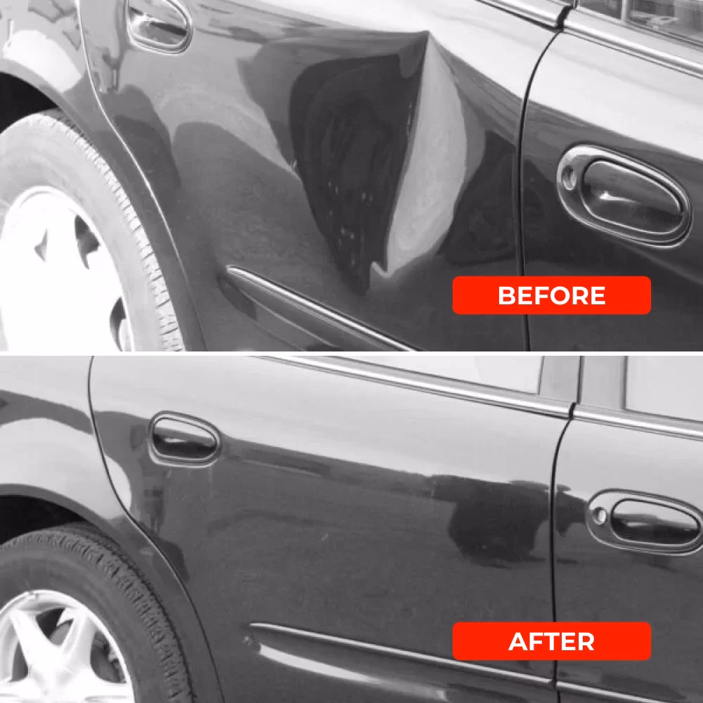 How do you fix a dent in a car?