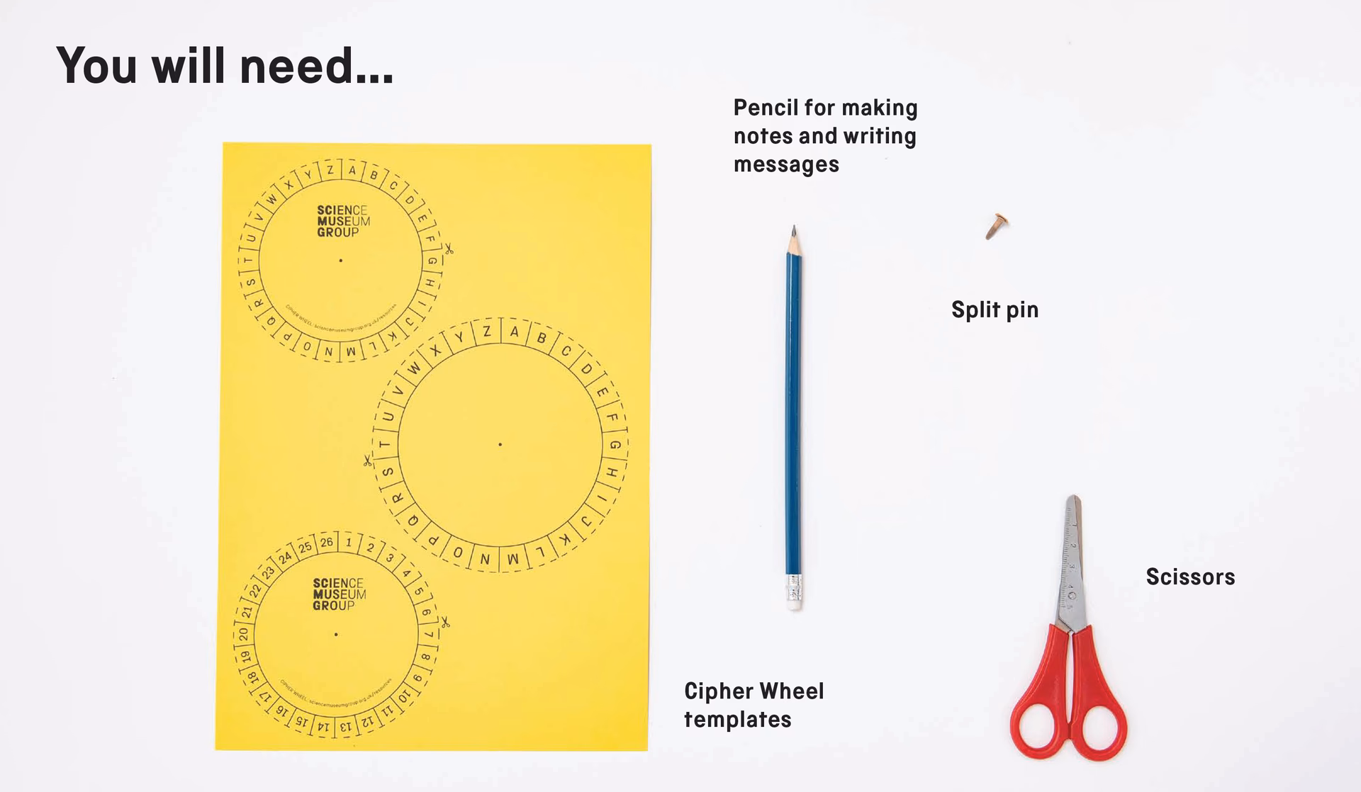 How to make a cipher wheel with cardboard?