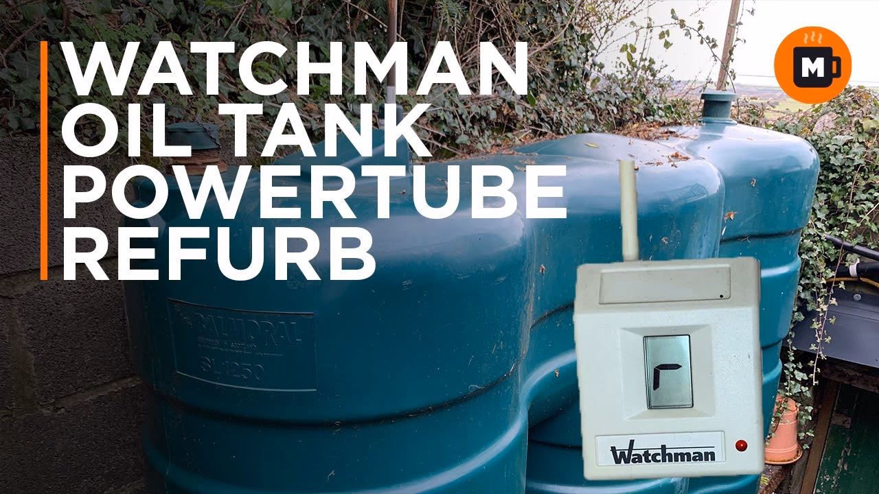 What does a watchman do if a heating oil tank is low?
