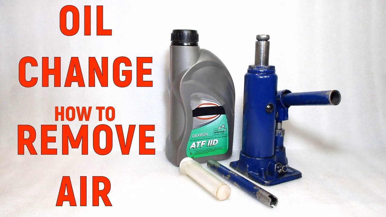 How to change oil in hydraulic jack?