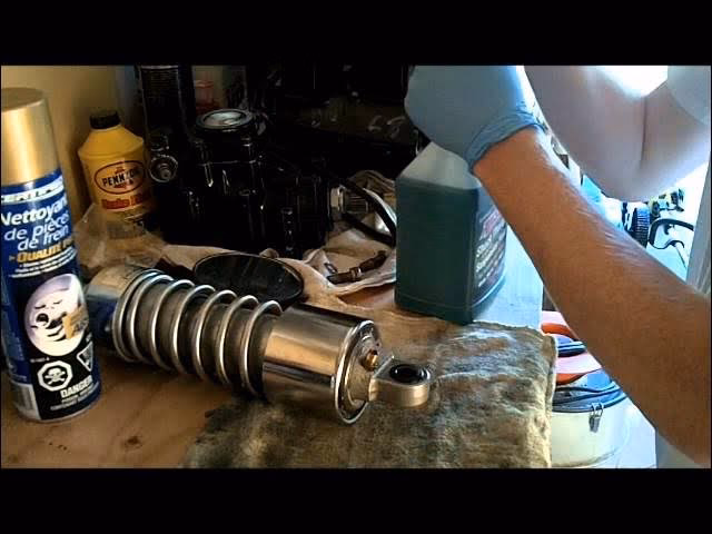 How do you suck oil in a '05 shock?