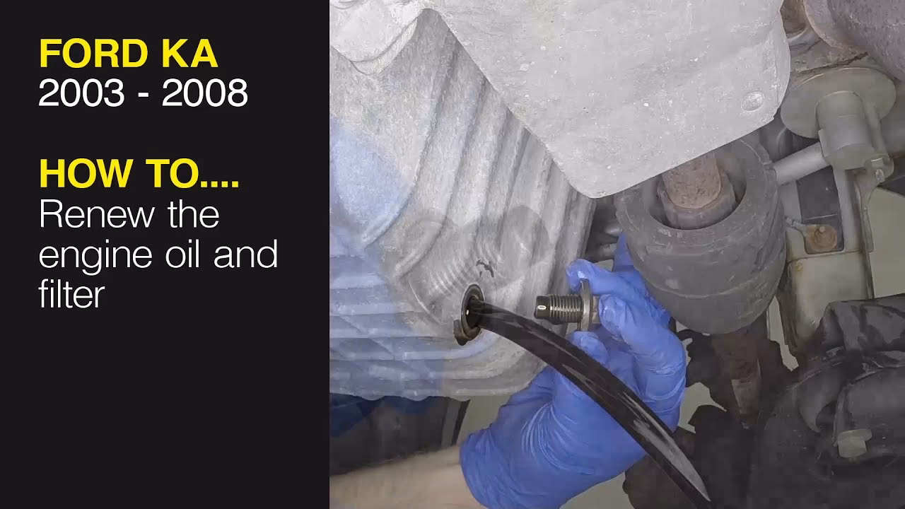 How do you remove engine oil from a Ford Ka?