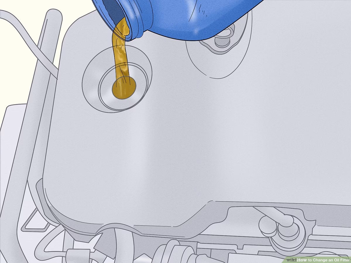 How to change the oil filter during an oil change?
