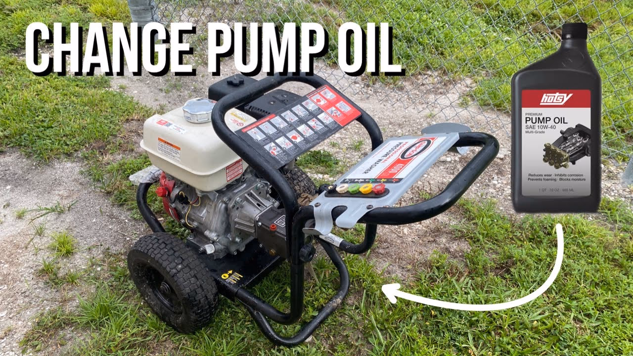 How often should pressure washer pump oil be changed?