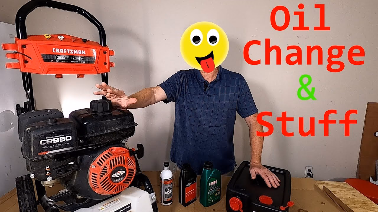 Should you change engine and pump oil on a pressure washer?