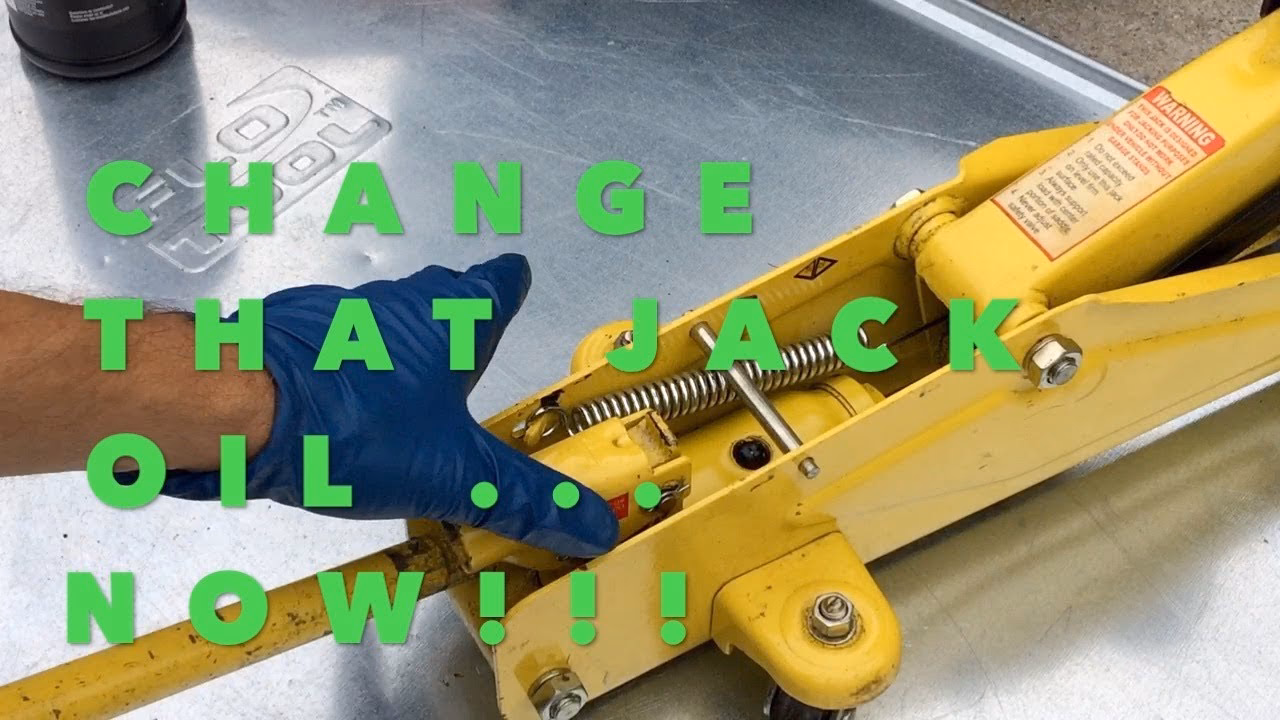 How to put hydraulic fluid in a floor jack?