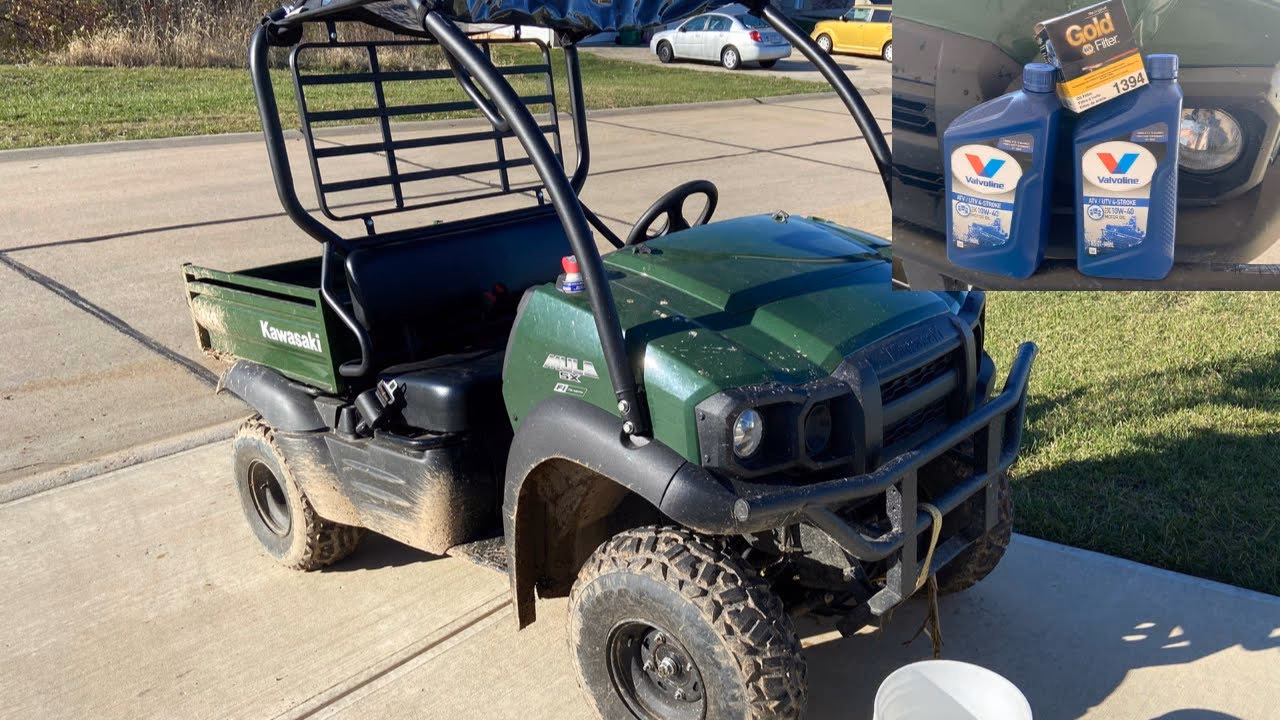 Where is the oil filler cap on a Kawasaki MULE SX?