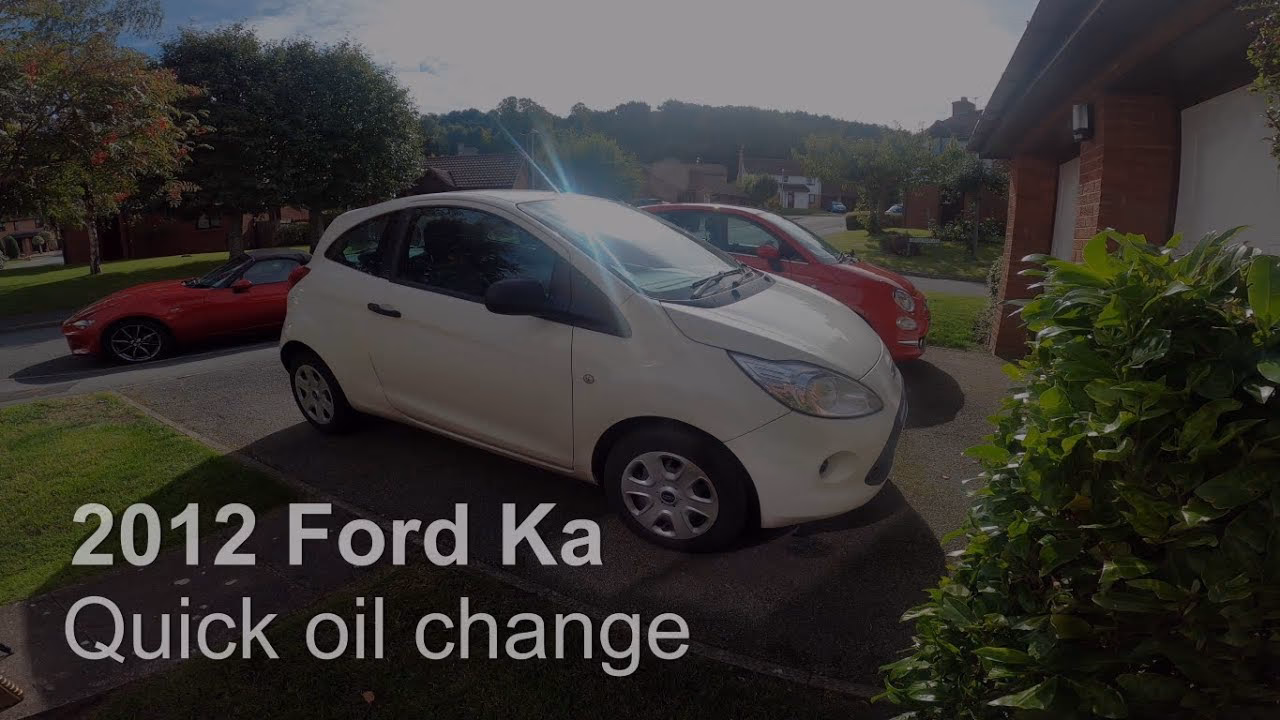 How do you remove engine oil from a Ford Ka?