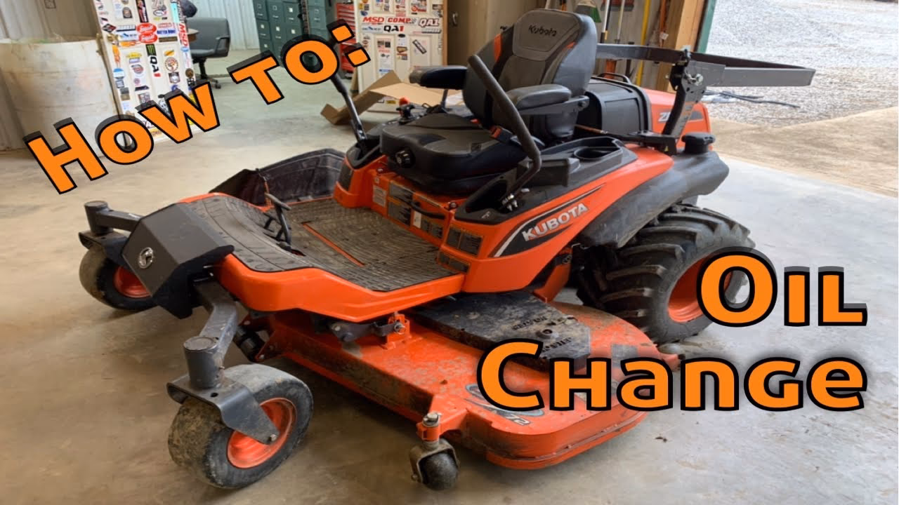 How to change engine oil on Kubota z421?