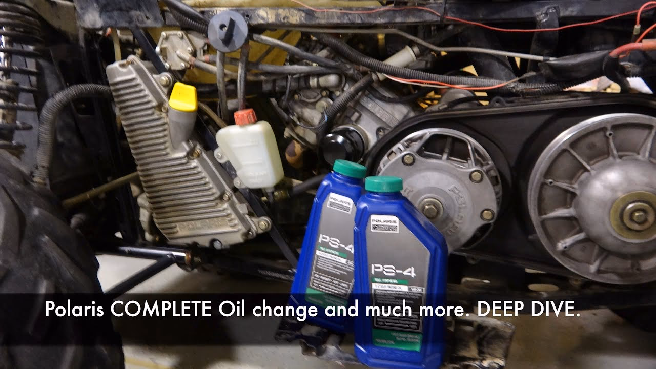 How to change engine oil and filter on a sportsman 500?