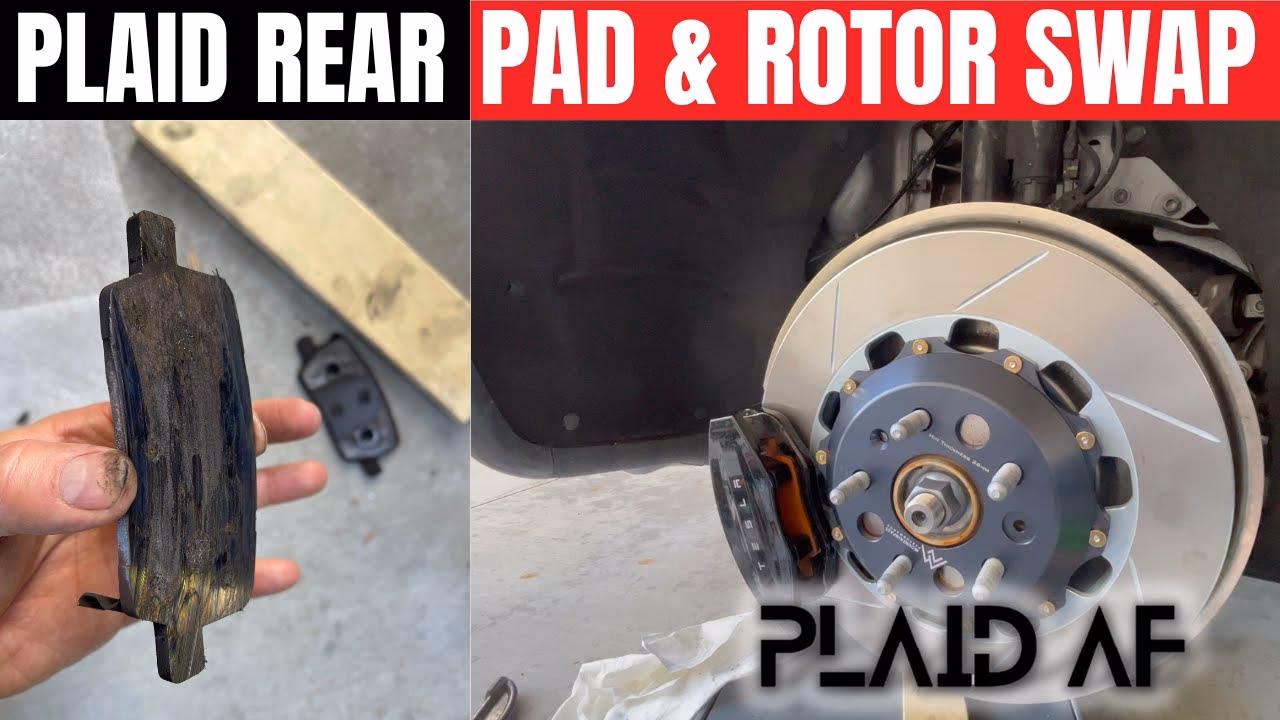 How do you engage the parking brake on a Tesla?