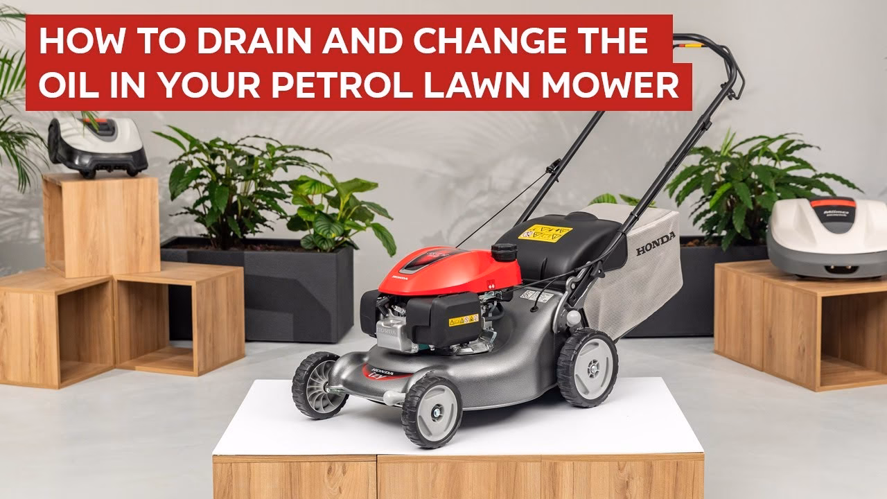 How do you oil a lawn mower?