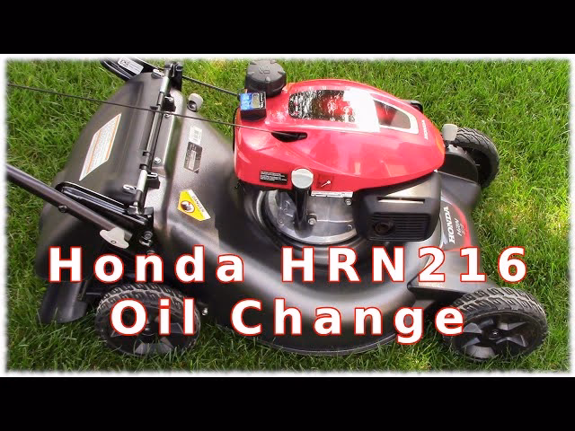 How do I change the oil in my Honda lawn mower?