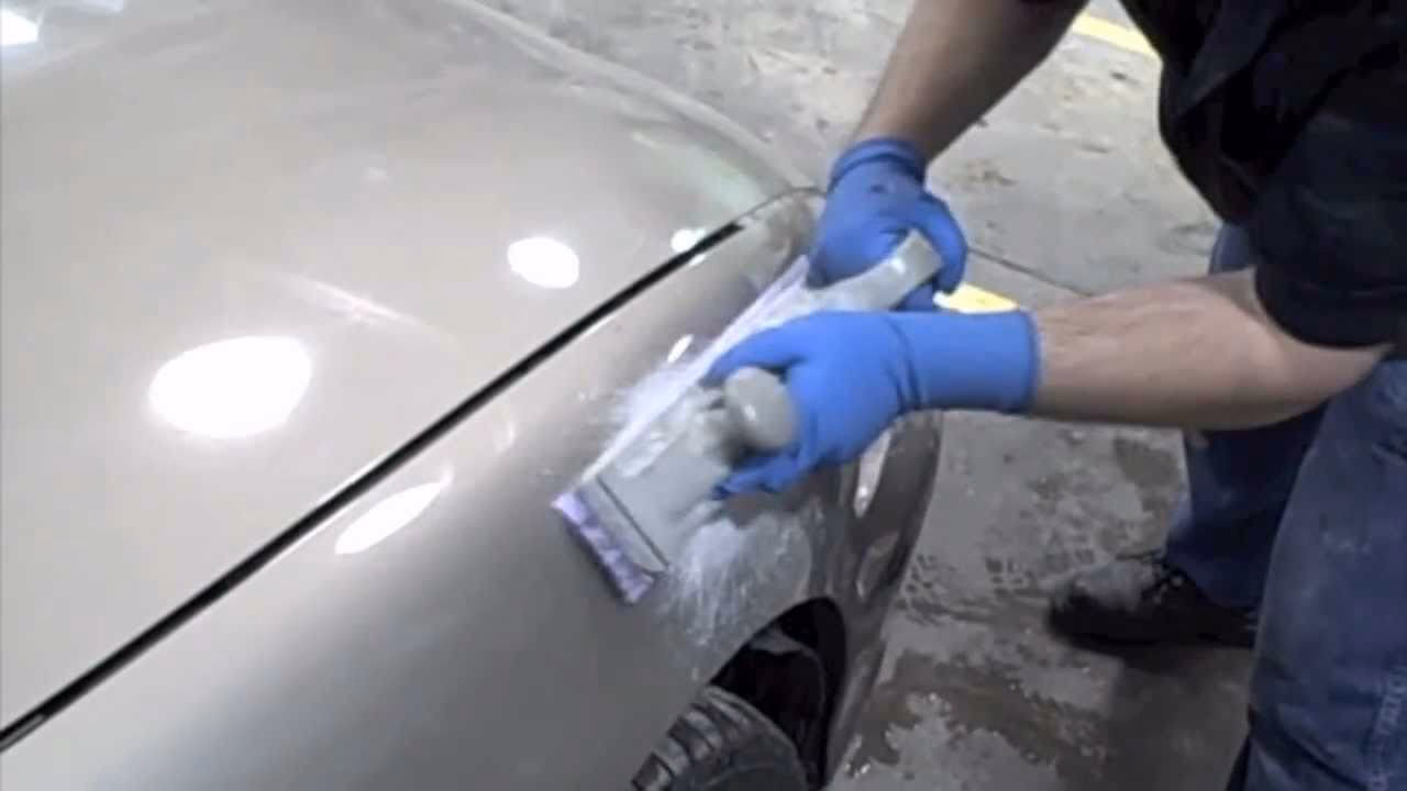 How do you clean a car before bodywork?