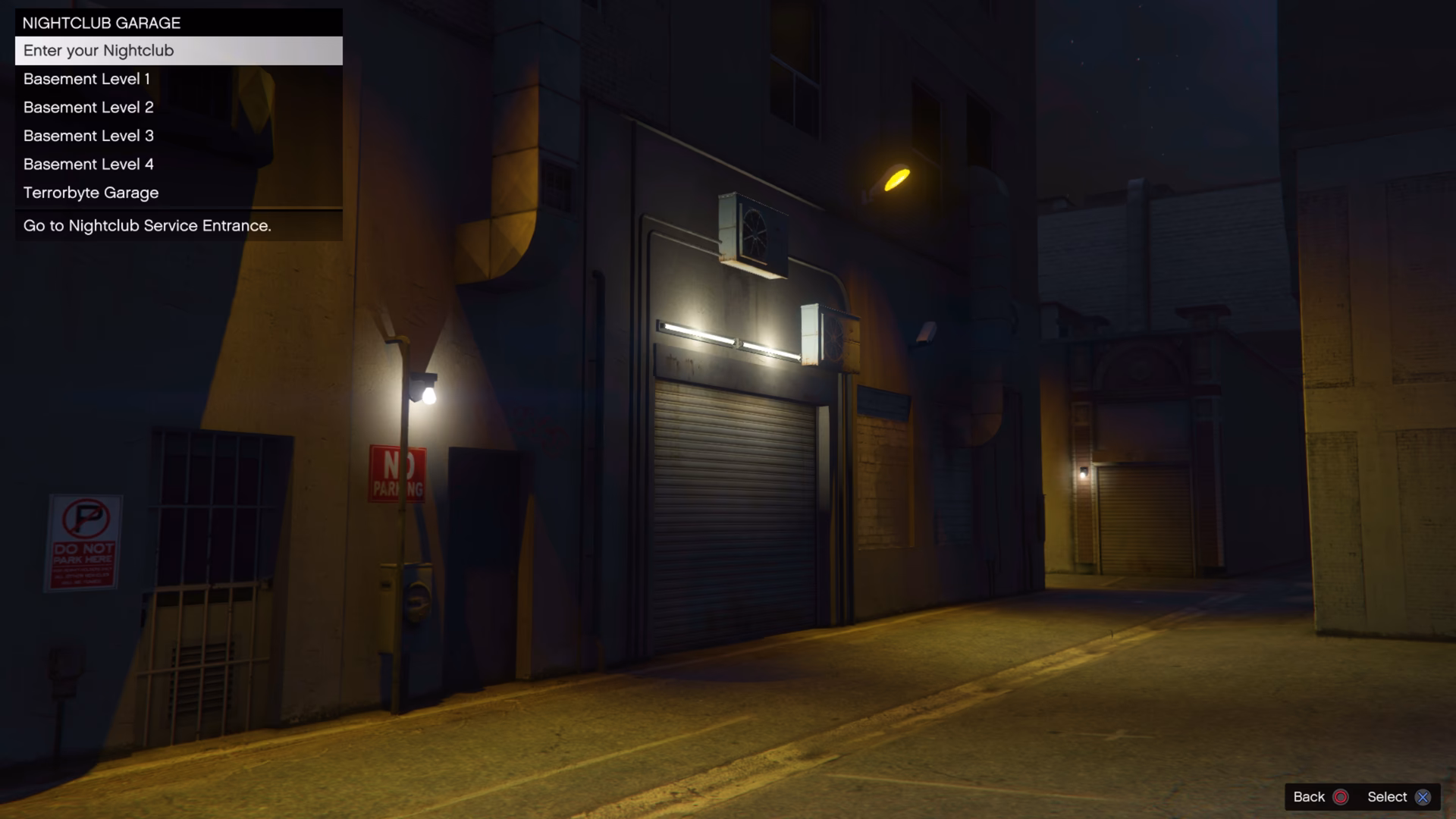 Is the parking space in the nightclub a temporary parking space?