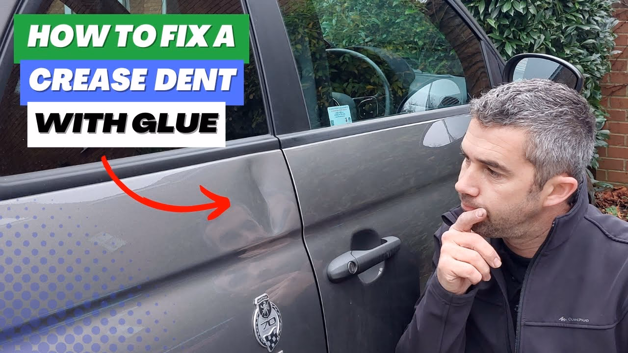How do you use a dent puller with hot glue?