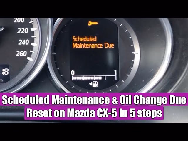 How to reset oil service Mazda CX-5?
