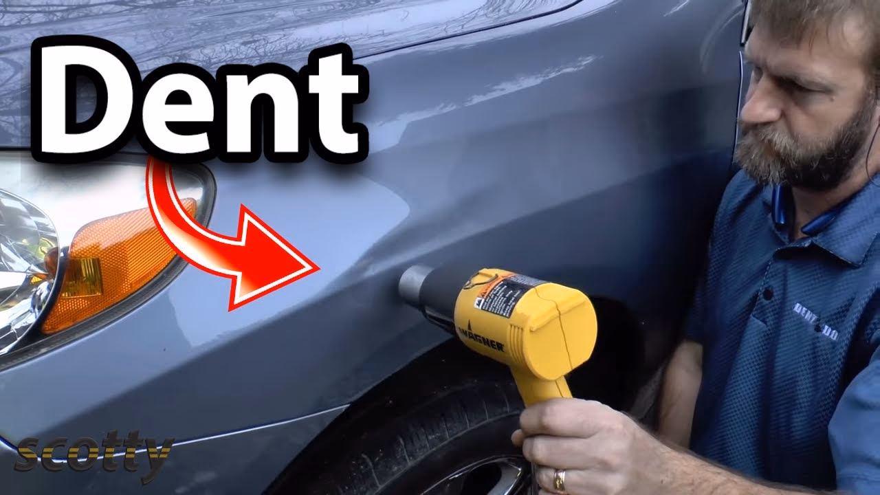 How do you fix a dent on a car?