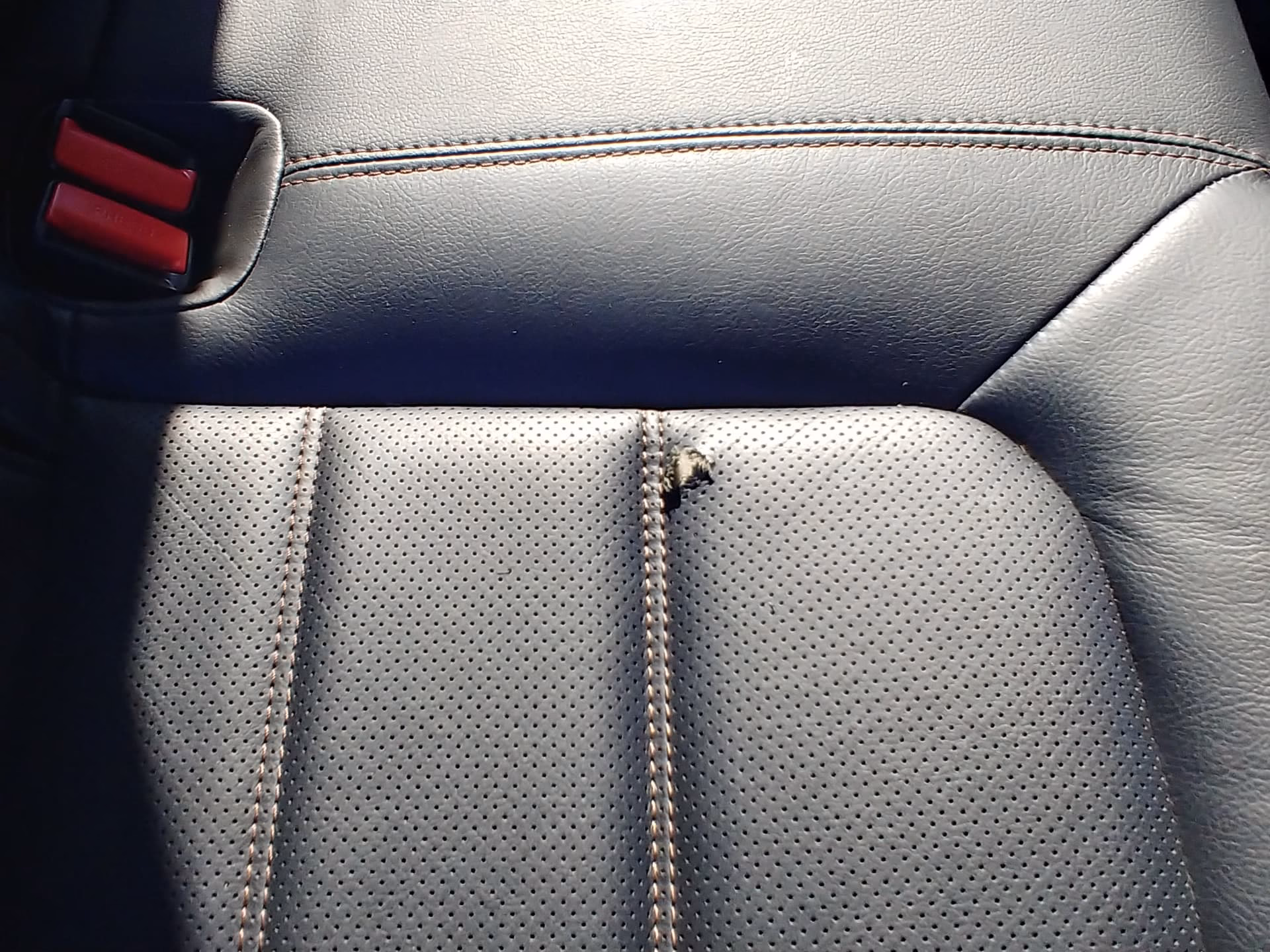 Can you repair a hole in a leather car seat?