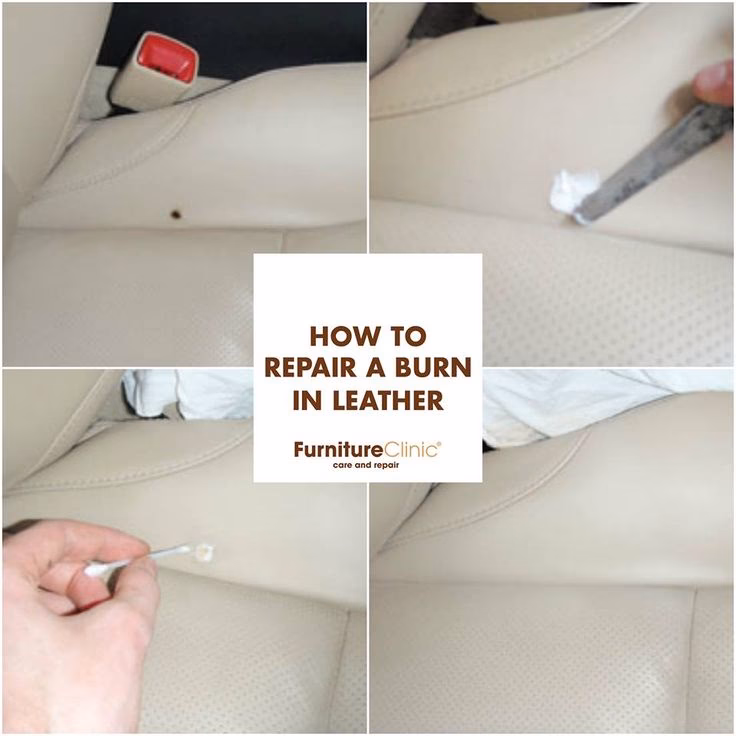 How do you fix a cigarette burn in a leather car seat?