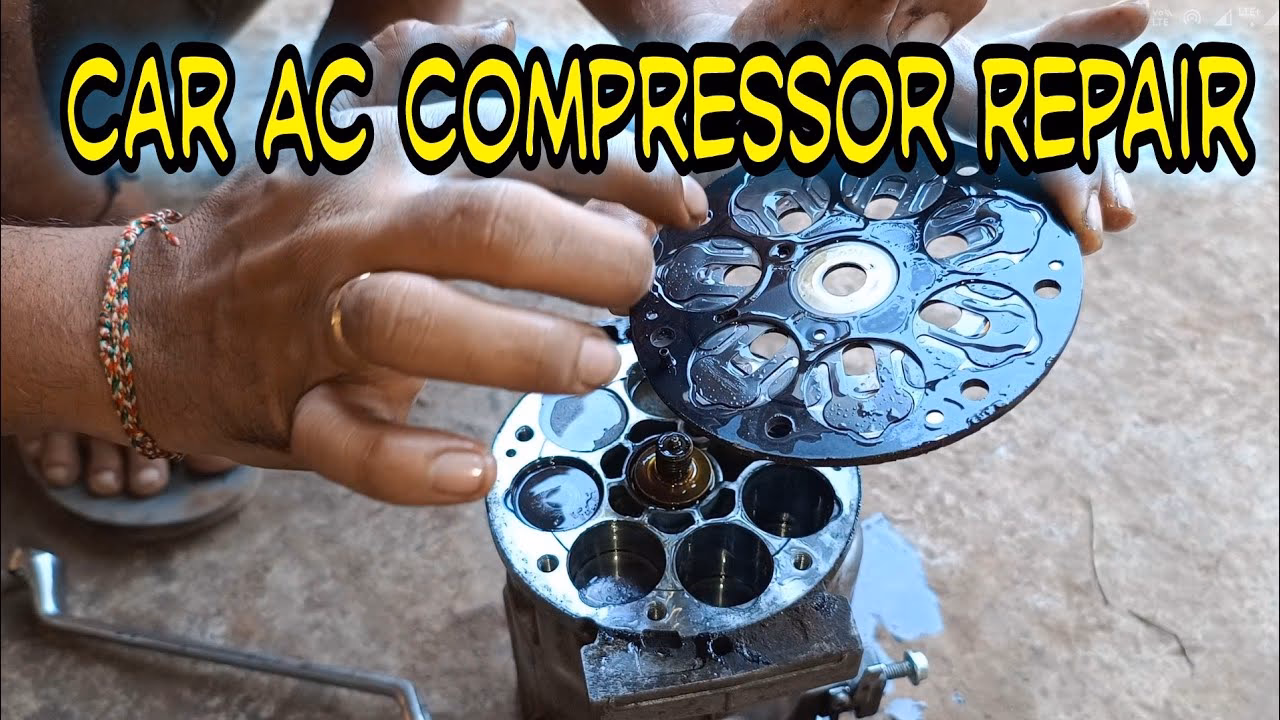 What does a car air conditioner compressor do?