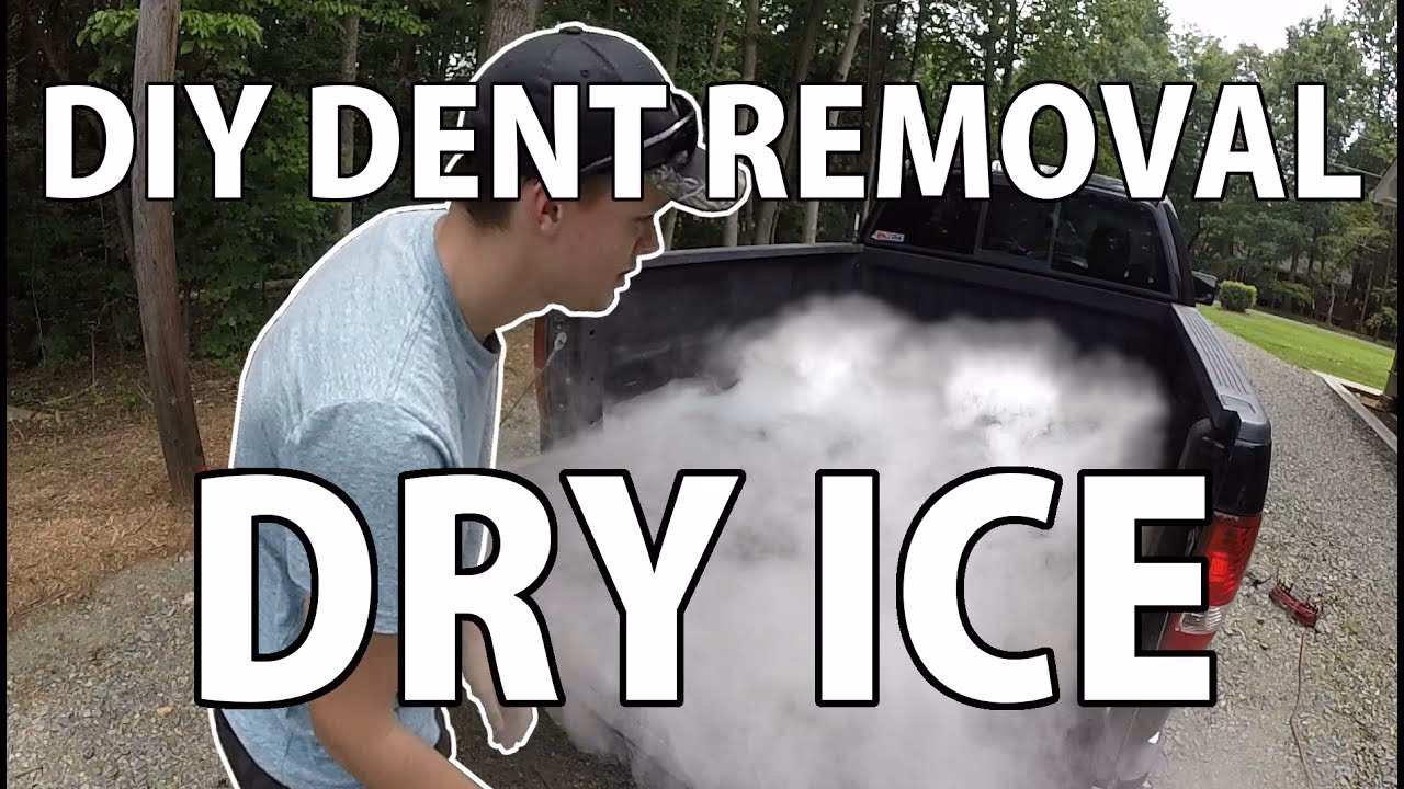 Can dry ice remove a paint Dent?