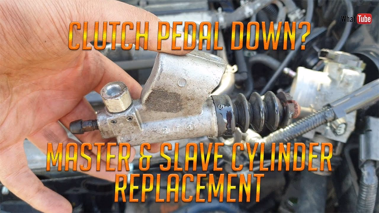 How do you clean a clutch slave cylinder?