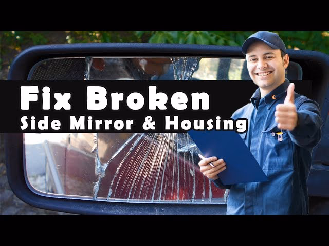 How do you fix a cracked windshield mirror?