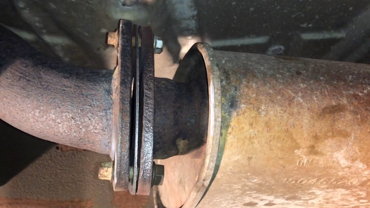How do you fix a broken exhaust flange?