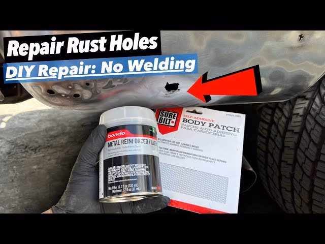 How do I fix a hole in my car's bodywork?