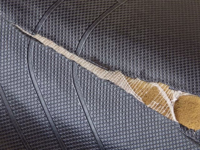 How do you repair a broken leather car seat?