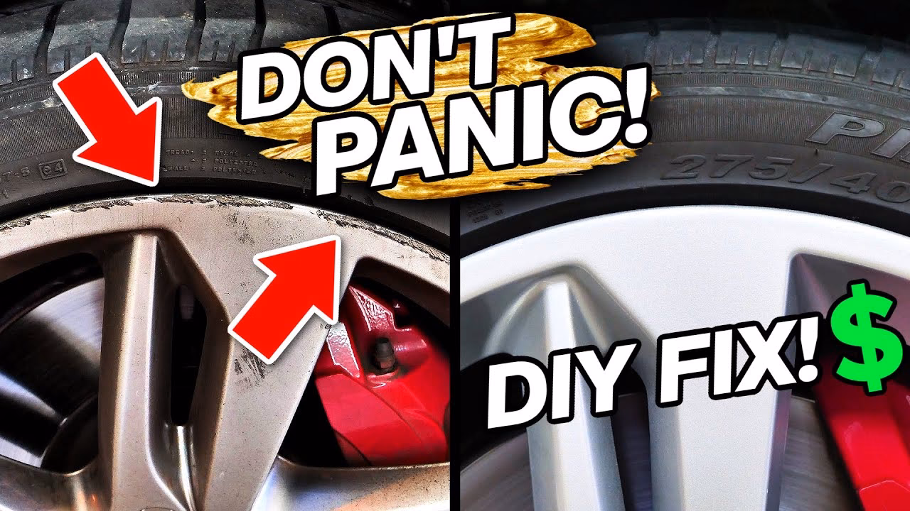 How do you fix scratches on a car rim?