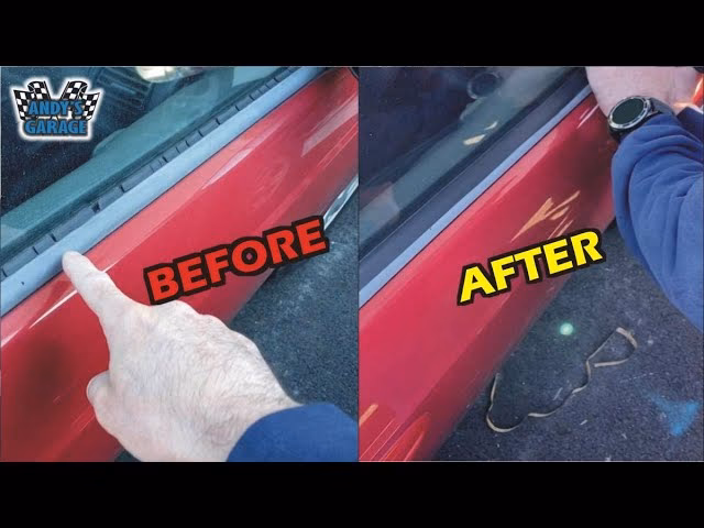 How to fix weather stripping around a car door?