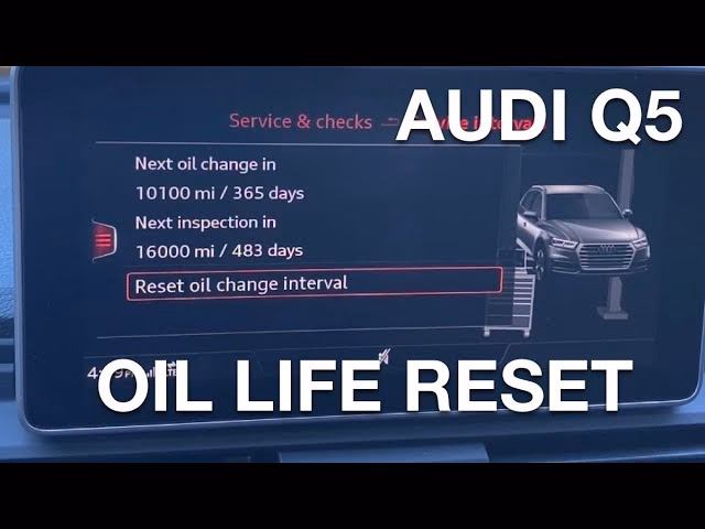 How to reset oil change light on Audi Q3?
