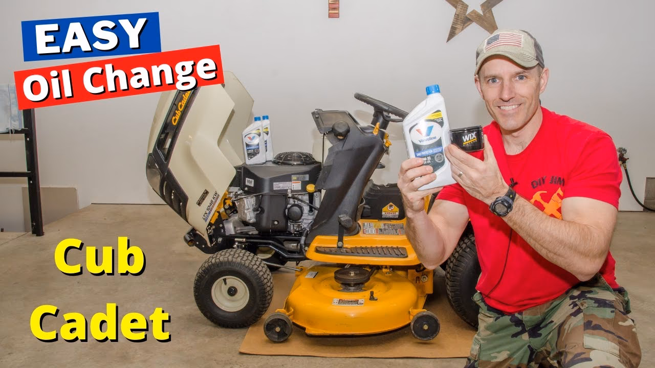 Is it safe to run a Cub Cadet lawn mower with the oil light on?