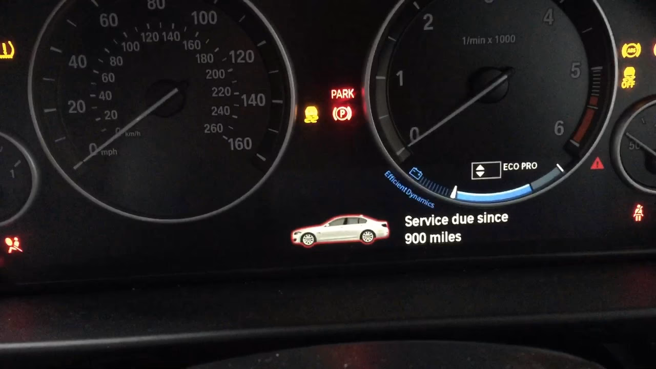 How do I reset my BMW service indicator?
