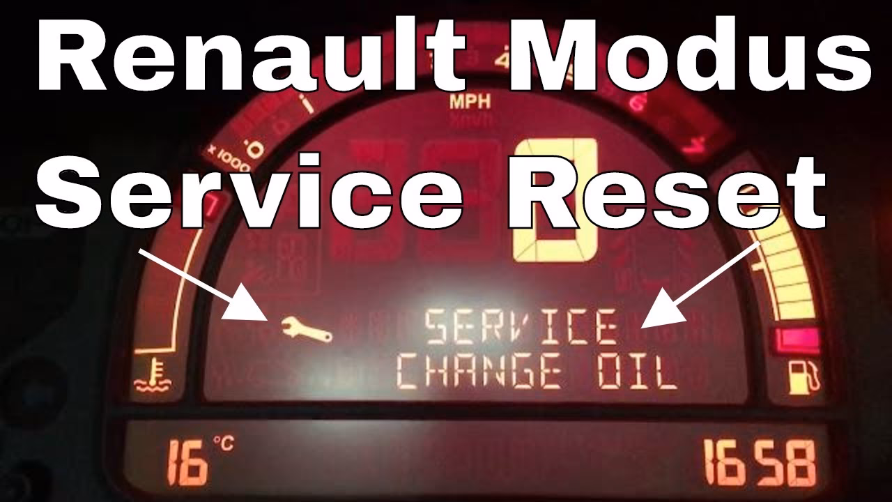 How to reset the service Minder light on Renault Modus?